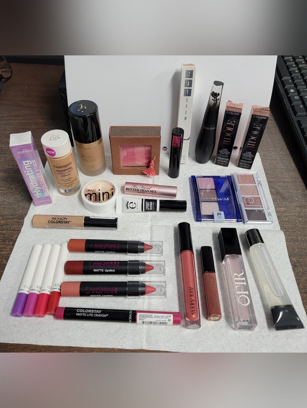 Lancôme, Too Faced, Revlon, & Neutrogena Makeup Bundle (27 things) (mostly new)